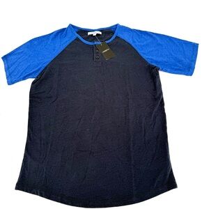 Harbeth Men's Blue and Black Raglan Shirt